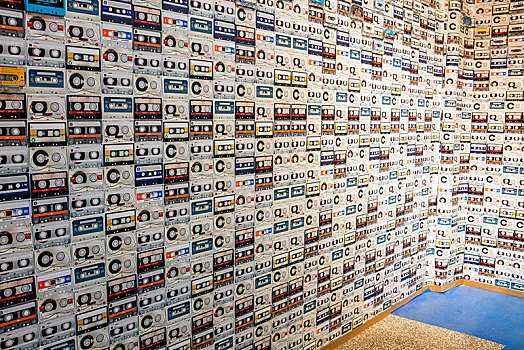 重庆鹅岭印刷二厂文创公园收录机磁带墙