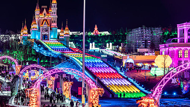 2021-2022中国长春冰雪新天地夜景