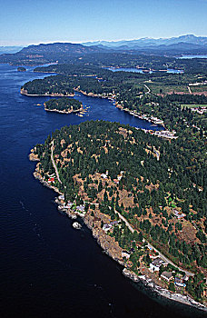 小湾,俯视,不列颠哥伦比亚省,加拿大