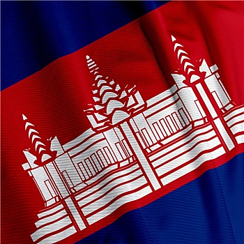 柬埔寨,旗帜,特写