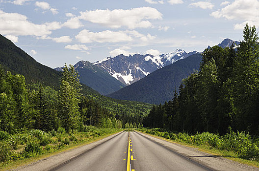 道路,山脉,不列颠哥伦比亚省,加拿大