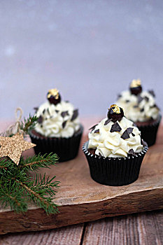 黑森林蛋糕,杯形蛋糕,圣诞节