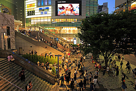 夜景,新宿站,东南,出口