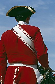 皇家卫兵,18世纪,法国士兵,制服,魁北克城,魁北克,加拿大