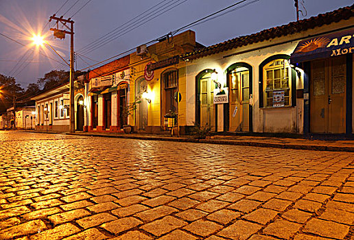 夜景,历史,老,城镇,巴西,南美