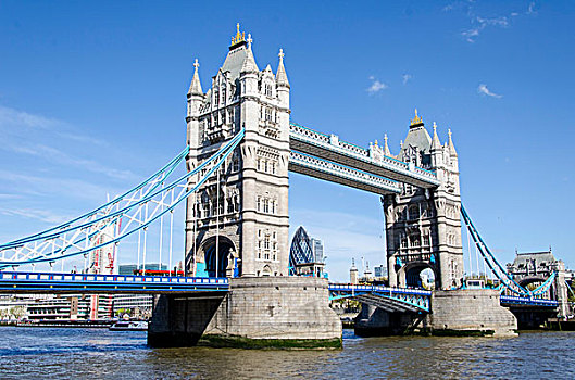 塔桥,泰晤士河,伦敦,英格兰,英国,欧洲