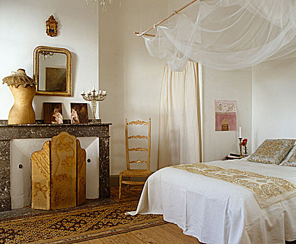 卧室,朴素,亚麻布,床单,床罩,刺绣,阿拉伯,布,垫子,上面