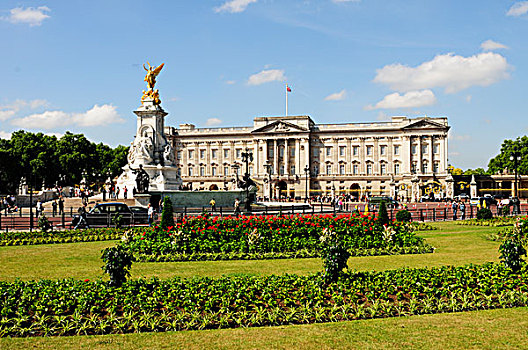 英格兰,伦敦,白金汉宫,维多利亚皇后,纪念,户外