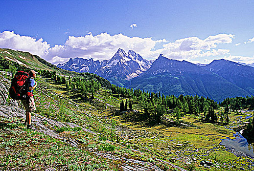 背包族,普契尔山脉,不列颠哥伦比亚省,加拿大