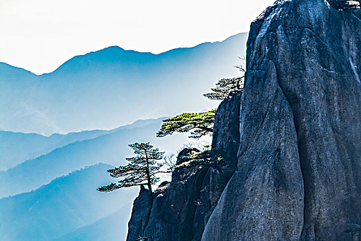 安徽省黄山市黄山风景区玉屏峰自然景观