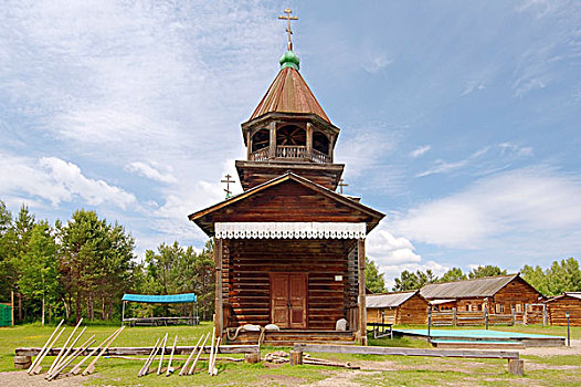 东正教,教堂,住宅区,伊尔库茨克,区域,贝加尔湖,西伯利亚,俄罗斯联邦,欧亚大陆