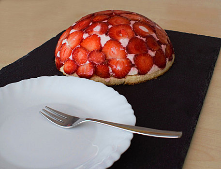 圆,草莓蛋糕