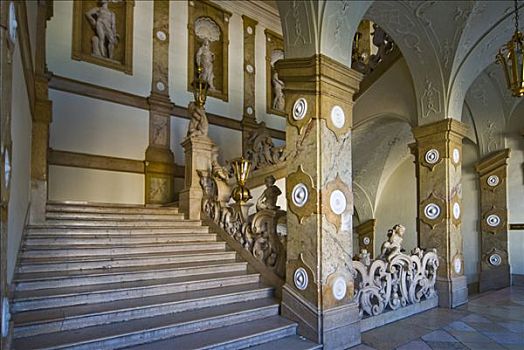 楼梯,米拉贝尔,宫殿,萨尔茨堡,奥地利