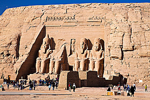 旅游,名胜,神庙,阿布辛贝尔神庙,埃及,巨大,雕塑,拉美西斯二世