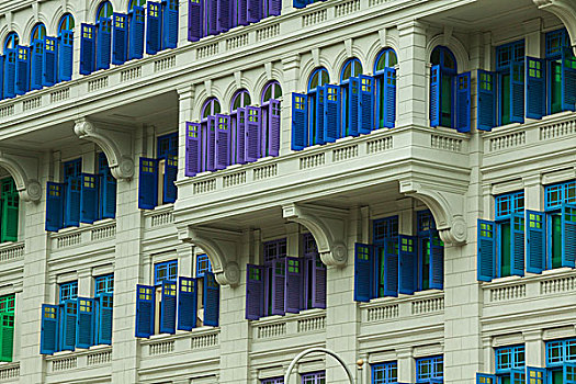 文化遗产,彩色,窗户,新加坡