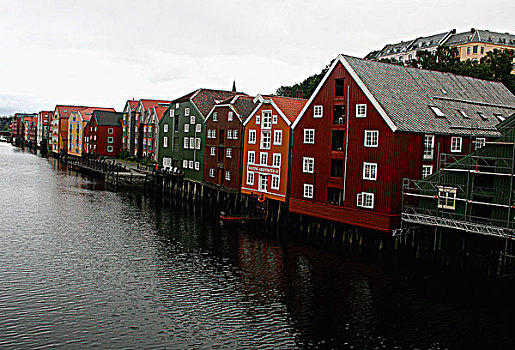 仓库,水岸,特隆赫姆,挪威