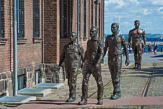雕塑,船厂,工人,艺术家,船坞,博物馆,区域,丹麦,欧洲