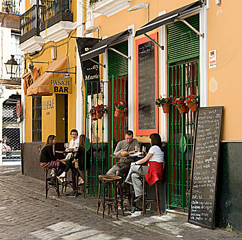 街头咖啡馆,塞维利亚,西班牙