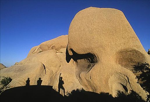 头骨,石头,约书亚树国家公园,加利福尼亚