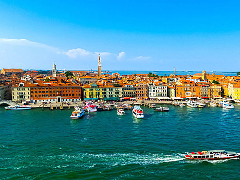 美女,风景,大运河,彩色,建筑,老,中世纪,房子,威尼斯