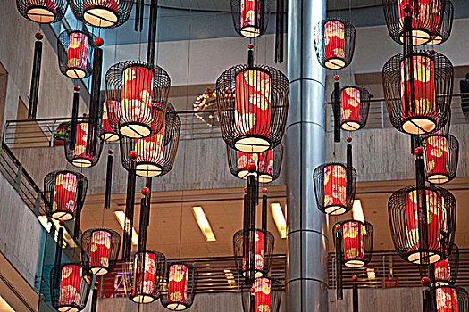 灯笼,装饰,百货公司,新加坡