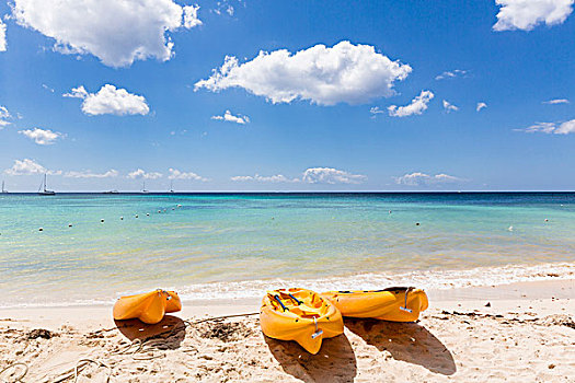 橙色,海洋,皮划艇,海滩,干盐湖,贝雅喜比,省,多米尼加共和国