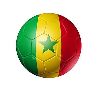足球,球,塞内加尔,旗帜