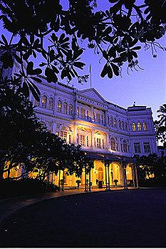 莱佛士酒店,黄昏,新加坡
