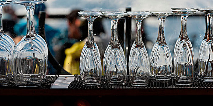 空,葡萄酒杯,香槟酒杯,吧台,惠斯勒,不列颠哥伦比亚省,加拿大