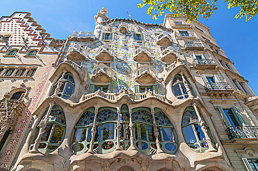 建筑,巴特罗之家,巴塞罗那,加泰罗尼亚,西班牙