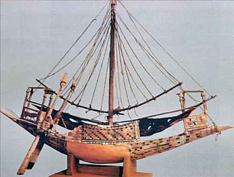 模型,船,索具,墓地,图坦卡蒙,公元前14世纪