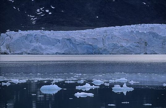 浮冰,挨着,摩纳哥,冰河,斯匹次卑尔根岛,斯瓦尔巴特群岛,北极,挪威