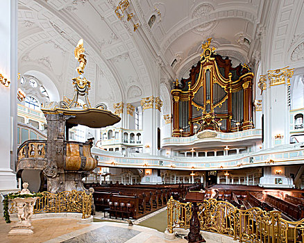 琴乐器,教堂,汉堡市,德国