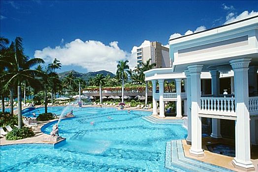 夏威夷,考艾岛,游泳池