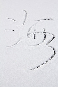 雪上的文字