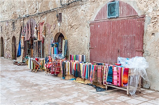 彩色,东方,地毯,布,出售,麦地那,苏维拉,摩洛哥,非洲