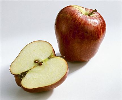 苹果,一半,品种,红色,首领