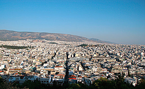 雅典,全景,城市,阿提卡,中心,希腊