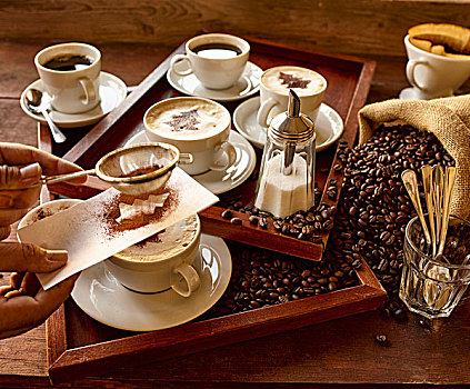 多样,咖啡,咖啡豆,咖啡粉