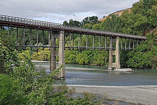老,桥,靠近,皇后镇,南岛,新西兰