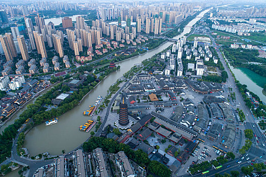 运河之都江苏省淮安市城市风光