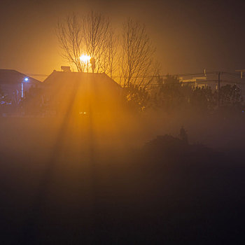 城郊夜雾