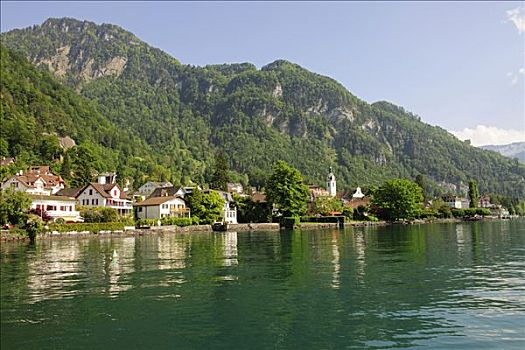 城镇,琉森湖,流行,假日胜地,瑞士,欧洲