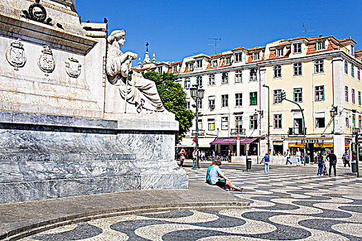 葡萄牙,里斯本,纪念建筑,罗西奥,地区