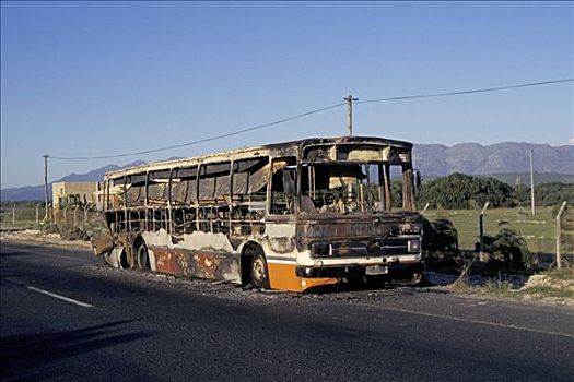 巴士,残骸,南非