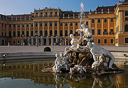 奥地利首都维也纳,vienna,西南部的巴洛克艺术建筑----美泉宫