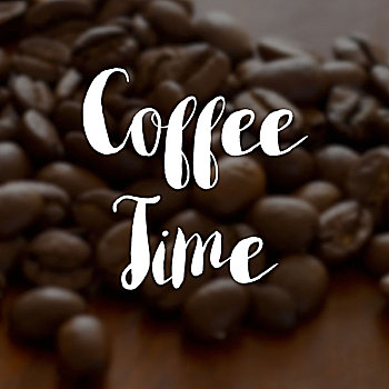 咖啡,时间,概念,背景