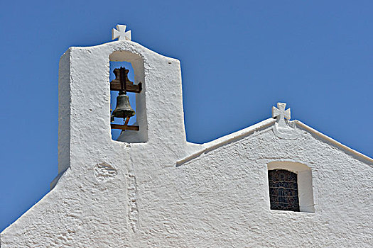 教堂,伊比萨岛,巴利阿里群岛,西班牙,欧洲
