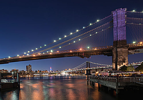 布鲁克林,曼哈顿,桥,纽约,美国