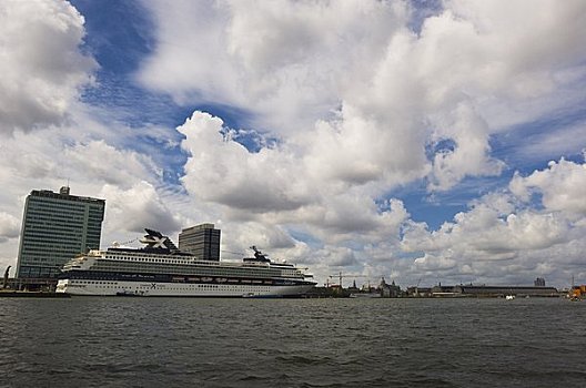 游船,港口,阿姆斯特丹,荷兰